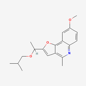 8-Methoxy-4-methyl-2-(1-(2-methylpropoxy)ethyl)furo(3,2-c)quinoline