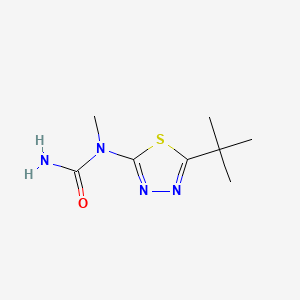 molecular formula C8H14N4OS B12738116 N-(5-(1,1-Dimethylethyl)-1,3,4-thiadiazol-2-yl)-N-methylurea CAS No. 59962-53-7