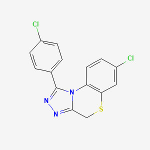 7-Chloro-1-(4-chlorophenyl)-4H-(1,2,4)triazolo(3,4-c)(1,4)benzothiazine