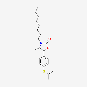 4-Methyl-5-[4-[(1-methylethyl)thio]phenyl]-3-octyloxazolidin-2-one