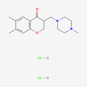 4-Chromanone, 6,7-dimethyl-3-((4-methyl-1-piperazinyl)methyl)-, dihydrochloride