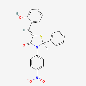 5-((2-Hydroxyphenyl)methylene)-2-methyl-3-(4-nitrophenyl)-2-phenyl-4-thiazolidinone