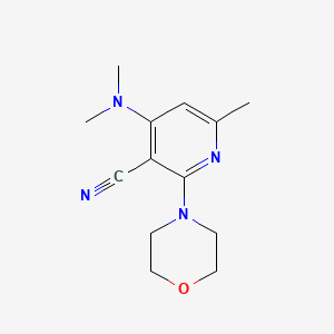 3-Pyridinecarbonitrile, 4-(dimethylamino)-6-methyl-2-(4-morpholinyl)-