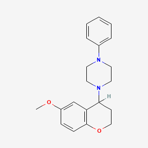 1-(3,4-Dihydro-6-methoxy-2H-1-benzopyran-4-yl)-4-phenylpiperazine