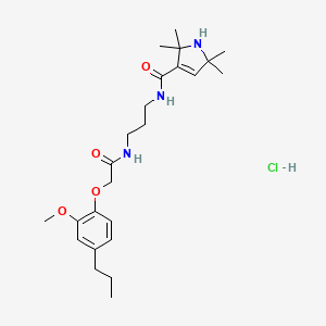 1H-Pyrrole-3-carboxamide, 2,5-dihydro-N-(3-(((2-methoxy-4-propylphenoxy)acetyl)amino)propyl)-2,2,5,5-tetramethyl-, monohydrochloride