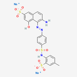 Disodium 6-amino-4-hydroxy-5-((4-(((4-methyl-2-sulphonatophenyl)amino)sulphonyl)phenyl)azo)naphthalene-2-sulphonate