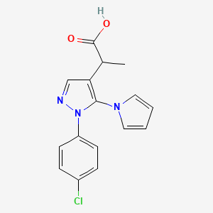 1-(4-Chlorophenyl)-alpha-methyl-5-(1H-pyrrol-1-yl)-1H-pyrazole-4-acetic acid