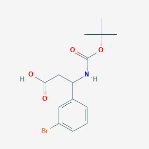 molecular formula C14H18BrNO4 B1273841 3-(3-Bromophenyl)-3-[(tert-butoxycarbonyl)amino]propanoic acid CAS No. 284493-58-9