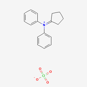 Benzenaminium, N-cyclopentylidene-N-phenyl-, perchlorate