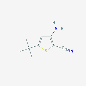 molecular formula C9H12N2S B1273848 3-Amino-5-tert-butylthiophene-2-carbonitrile CAS No. 677277-39-3