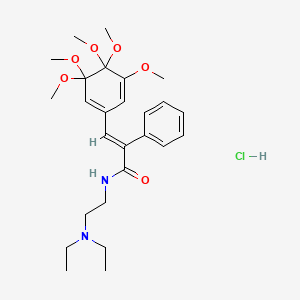 N-(2-(Diethylamino)ethyl)-3,4-dimethoxy-alpha-((3,4,5-trimethoxyphenyl)methylene)phenylacetamide monohydrochloride