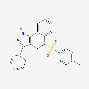 2H-Pyrazolo(4,3-c)quinoline, 4,5-dihydro-5-((4-methylphenyl)sulfonyl)-3-phenyl-