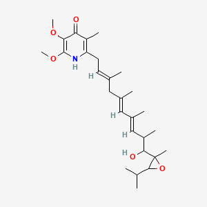 4-Pyridinol, 2-(10-hydroxy-3,5,7,9-tetramethyl-10-(2-methyl-3-(1-methylethyl)-2-oxiranyl)-2,5,7-decatrienyl)-5,6-dimethoxy-3-methyl-