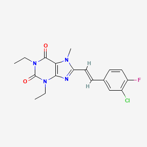 (E)-8-(3-Chloro-4-fluorostyryl)-1,3-diethyl-7-methylxanthine