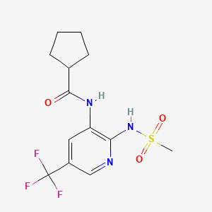 Cyclopentanecarboxamide, N-(2-((methylsulfonyl)amino)-5-(trifluoromethyl)-3-pyridinyl)-