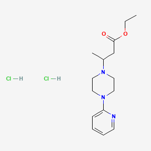 beta-Methyl-4-(2-pyridinyl)-1-piperazinepropionic acid ethyl ester dihydrochloride