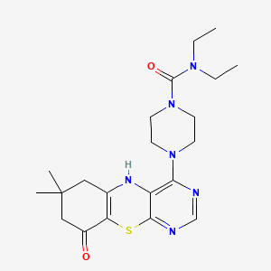 1-Piperazinecarboxamide, N,N-diethyl-4-(6,7,8,9-tetrahydro-7,7-dimethyl-9-oxo-5H-pyrimido(4,5-b)(1,4)benzothiazin-4-yl)-