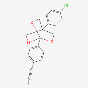 2,6,7-Trioxabicyclo(2.2.2)octane, 4-(4-chlorophenyl)-1-(4-ethynylphenyl)-