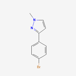 molecular formula C10H9BrN2 B1273874 3-(4-溴苯基)-1-甲基-1H-吡唑 CAS No. 73387-51-6