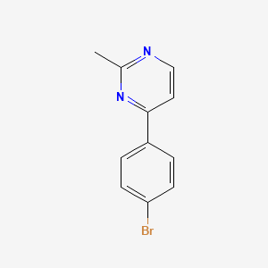 molecular formula C11H9BrN2 B1273875 4-(4-溴苯基)-2-甲基嘧啶 CAS No. 499785-50-1