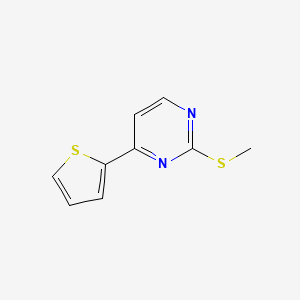 molecular formula C9H8N2S2 B1273876 2-(甲硫基)-4-噻吩-2-基嘧啶 CAS No. 683274-58-0