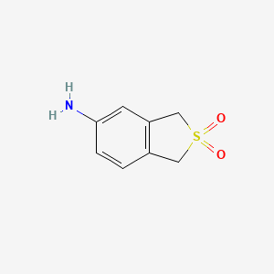 molecular formula C8H9NO2S B1273878 5-Amino-1,3-dihydrobenzo[c]thiophene 2,2-dioxide CAS No. 70654-85-2