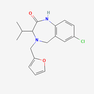 7-Chloro-4-furan-2-ylmethyl-3-isopropyl-1,3,4,5-tetrahydro-1,4-benzodiazepin-2-one