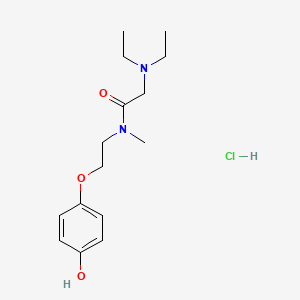 Acetamide, 2-(diethylamino)-N-(2-(p-hydroxyphenoxy)ethyl)-N-methyl-, hydrochloride