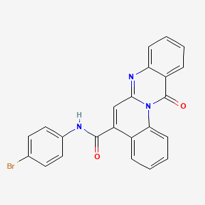 12H-Quino(2,1-b)quinazoline-5-carboxamide, N-(4-bromophenyl)-12-oxo-