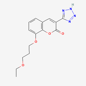 2H-1-Benzopyran-2-one, 8-(3-ethoxypropoxy)-3-(1H-tetrazol-5-yl)-