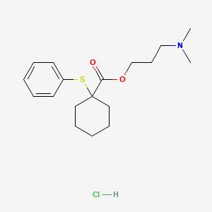 Cyclohexanecarboxylic acid, 1-(phenylthio)-, 3-(dimethylamino)propyl ester, hydrochloride