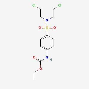 Carbamic acid, (4-((bis(2-chloroethyl)amino)sulfonyl)phenyl)-, ethyl ester