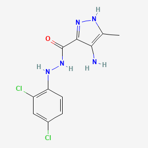 1H-Pyrazole-3-carboxylic acid, 4-amino-5-methyl-, 2-(2,4-dichlorophenyl)hydrazide