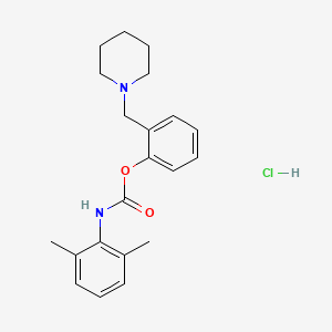 Carbamic acid, (2,6-dimethylphenyl)-, 2-(1-piperidinylmethyl)phenyl ester, monohydrochloride