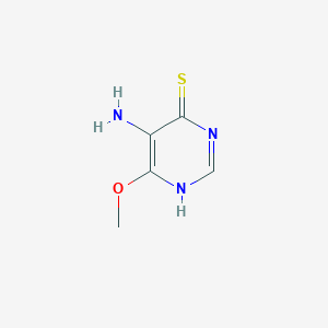 molecular formula C5H7N3OS B1273914 5-Amino-6-methoxypyrimidine-4-thiol CAS No. 40424-48-4