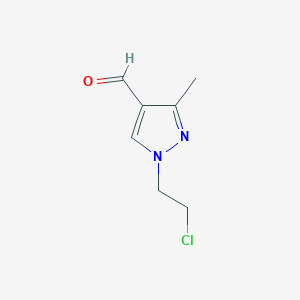 molecular formula C7H9ClN2O B1273918 1-(2-氯乙基)-3-甲基-1H-吡唑-4-甲醛 CAS No. 120842-54-8