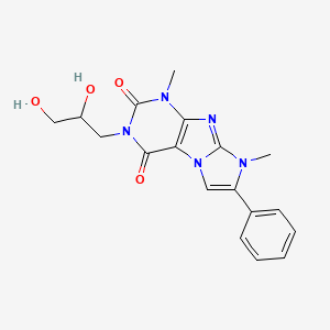 3-(2,3-Dihydroxypropyl)-1,8-dimethyl-7-phenyl-1H-imidazo(2,1-f)purine-2,4(3H,8H)-dione