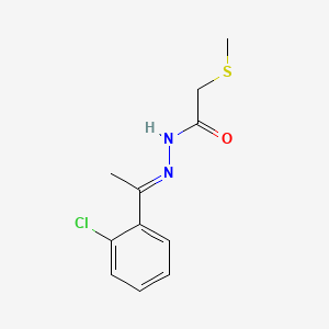 (E)-(Methylthio)acetic acid (1-(2-chlorophenyl)ethylidene)hydrazide