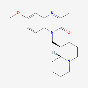 Quinoxalin-2(1H)-one, 6-methoxy-3-methyl-1-(octahydro-2H-quinolizin-1-ylmethyl)-, trans-