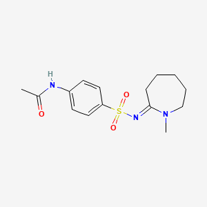 N-(4-(((Hexahydro-1-methyl-2H-azepin-2-ylidene)amino)sulfonyl)phenyl)acetamide