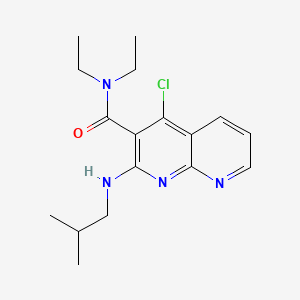 1,8-Naphthyridine-3-carboxamide, 4-chloro-N,N-diethyl-2-((2-methylpropyl)amino)-