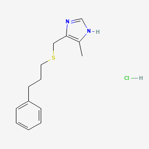 molecular formula C14H19ClN2S B12739465 1H-Imidazole, 4-methyl-5-(((3-phenylpropyl)thio)methyl)-, monohydrochloride CAS No. 131028-61-0