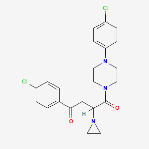 1-(2-(1-Aziridinyl)-4-(4-chlorophenyl)-1,4-dioxobutyl)-4-(4-chlorophenyl)piperazine