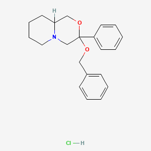 Octahydro-3-phenyl-3-(phenylmethoxy)pyrido(2,1-c)(1,4)oxazine hydrochloride