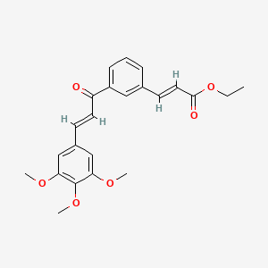 Ethyl (E,E)-3-(3-(1-oxo-3-(3,4,5-trimethoxyphenyl)-2-propenyl)phenyl)-2-propenoate