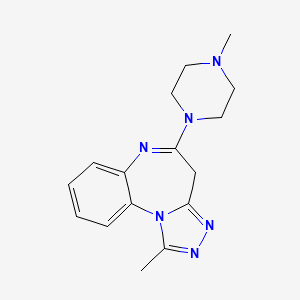 4H-(1,2,4)Triazolo(4,3-a)(1,5)benzodiazepine, 1-methyl-5-(4-methyl-1-piperazinyl)-