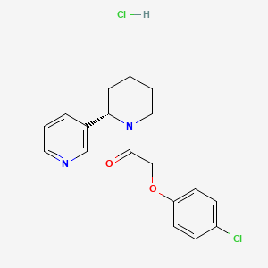 Piperidine, 1-((4-chlorophenoxy)acetyl)-2-(3-pyridinyl)-, monohydrochloride, (S)-