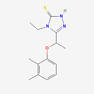molecular formula C14H19N3OS B1273971 5-[1-(2,3-二甲基苯氧基)乙基]-4-乙基-4H-1,2,4-三唑-3-硫醇 CAS No. 667413-67-4
