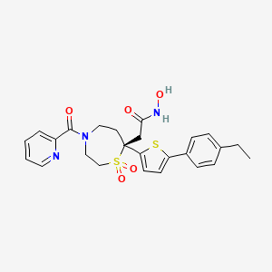 2-[(7S)-7-[5-(4-ethylphenyl)thiophen-2-yl]-1,1-dioxo-4-(pyridine-2-carbonyl)-1,4-thiazepan-7-yl]-N-hydroxyacetamide