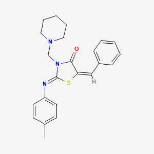 2-((4-Methylphenyl)imino)-5-(phenylmethylene)-3-(1-piperidinylmethyl)-4-thiazolidinone